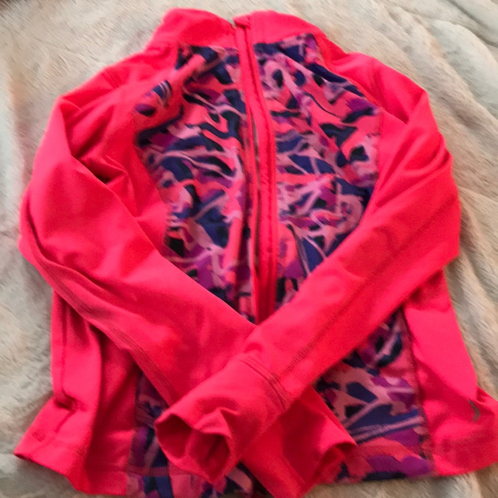 Pink & purple no hood jacket w/ inside pockets